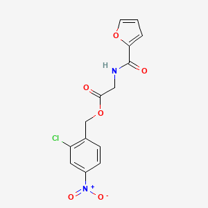 molecular formula C14H11ClN2O6 B4206767 2-Chloro-4-nitrobenzyl 2-[(2-furylcarbonyl)amino]acetate 