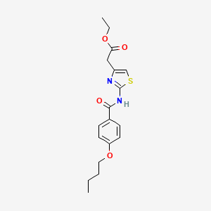 molecular formula C18H22N2O4S B4206781 ethyl {2-[(4-butoxybenzoyl)amino]-1,3-thiazol-4-yl}acetate 