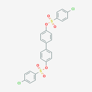 molecular formula C24H16Cl2O6S2 B420679 4'-[(4-CHLOROBENZENESULFONYL)OXY]-[1,1'-BIPHENYL]-4-YL 4-CHLOROBENZENE-1-SULFONATE 