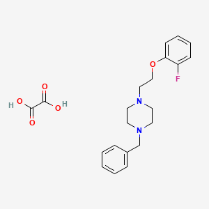 molecular formula C21H25FN2O5 B4206856 1-Benzyl-4-[2-(2-fluorophenoxy)ethyl]piperazine;oxalic acid 