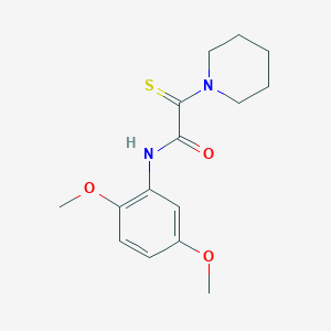 molecular formula C15H20N2O3S B4206931 N-(2,5-dimethoxyphenyl)-2-(1-piperidinyl)-2-thioxoacetamide 