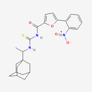 molecular formula C24H27N3O4S B4207086 N-({[1-(1-adamantyl)ethyl]amino}carbonothioyl)-5-(2-nitrophenyl)-2-furamide 