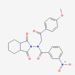 molecular formula C24H23N3O7 B4207152 N-(1,3-dioxooctahydro-2H-isoindol-2-yl)-N-[2-(4-methoxyphenyl)-2-oxoethyl]-3-nitrobenzamide 