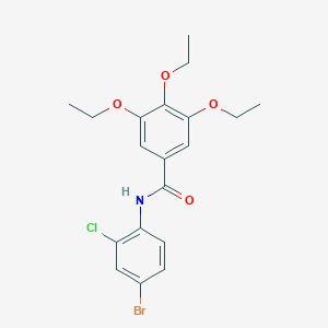 molecular formula C19H21BrClNO4 B4207301 N-(4-bromo-2-chlorophenyl)-3,4,5-triethoxybenzamide 