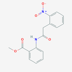 molecular formula C16H14N2O5 B420732 Methyl 2-[[2-(2-nitrophenyl)acetyl]amino]benzoate CAS No. 299419-90-2
