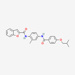 molecular formula C27H26N2O4 B4207358 N-{4-[(4-isobutoxybenzoyl)amino]-2-methylphenyl}-1-benzofuran-2-carboxamide 