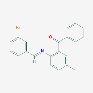 {2-[(3-Bromobenzylidene)amino]-5-methylphenyl}(phenyl)methanone