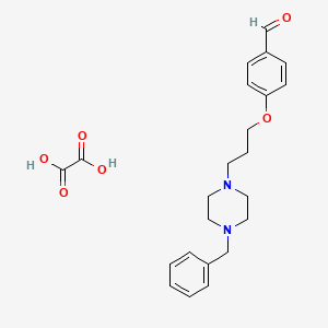 molecular formula C23H28N2O6 B4207378 4-[3-(4-Benzylpiperazin-1-yl)propoxy]benzaldehyde;oxalic acid 