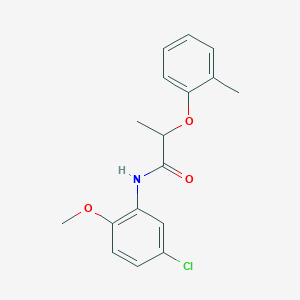 molecular formula C17H18ClNO3 B4207426 N-(5-chloro-2-methoxyphenyl)-2-(2-methylphenoxy)propanamide 