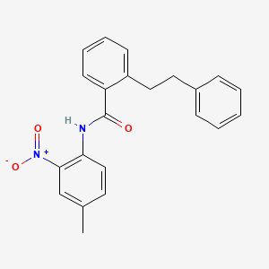 molecular formula C22H20N2O3 B4207464 N-(4-methyl-2-nitrophenyl)-2-(2-phenylethyl)benzamide 