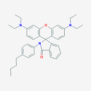 molecular formula C38H43N3O2 B420748 N~3~,N~3~,N~6~,N~6~-tetraethyl-2'-(4-butylphenyl)-3'-oxospiro[9H-xanthene-9,1'-isoindoline]-3,6-diamine 