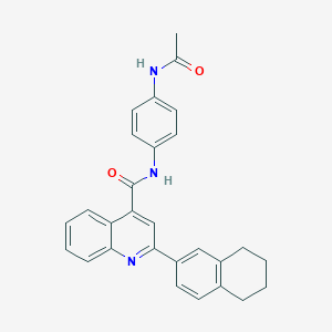 molecular formula C28H25N3O2 B4207533 N~4~-[4-(Acetylamino)phenyl]-2-(5,6,7,8-tetrahydro-2-naphthalenyl)-4-quinolinecarboxamide 