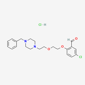 molecular formula C22H28Cl2N2O3 B4207559 2-[2-[2-(4-Benzylpiperazin-1-yl)ethoxy]ethoxy]-5-chlorobenzaldehyde;hydrochloride 