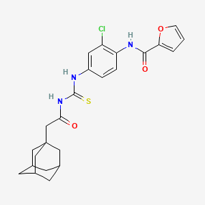 molecular formula C24H26ClN3O3S B4207621 N-[4-({[(1-adamantylacetyl)amino]carbonothioyl}amino)-2-chlorophenyl]-2-furamide 