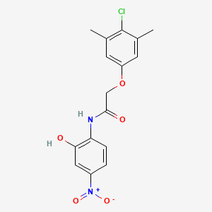 molecular formula C16H15ClN2O5 B4207725 2-(4-chloro-3,5-dimethylphenoxy)-N-(2-hydroxy-4-nitrophenyl)acetamide 