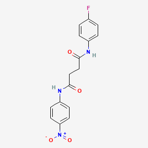 molecular formula C16H14FN3O4 B4207774 N~1~-(4-Fluorophenyl)-N~4~-(4-nitrophenyl)succinamide 