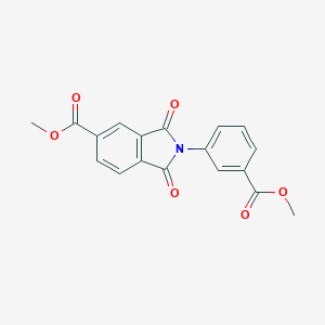 molecular formula C18H13NO6 B420779 methyl 2-[3-(methoxycarbonyl)phenyl]-1,3-dioxo-2,3-dihydro-1H-isoindole-5-carboxylate 