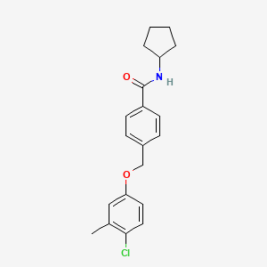 molecular formula C20H22ClNO2 B4207808 4-[(4-Chloro-3-methylphenoxy)methyl]-N~1~-cyclopentylbenzamide 