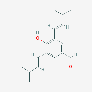molecular formula C17H22O2 B042079 3,5-Diprenyl-4-hydroxybenzaldehyde CAS No. 52275-04-4