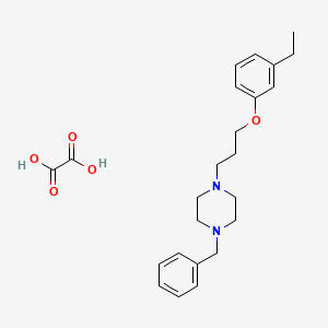 molecular formula C24H32N2O5 B4207914 1-Benzyl-4-[3-(3-ethylphenoxy)propyl]piperazine;oxalic acid 