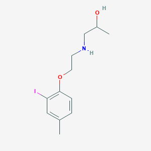 molecular formula C12H18INO2 B4207915 1-[2-(2-Iodo-4-methylphenoxy)ethylamino]propan-2-ol 