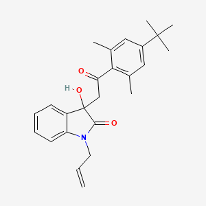 molecular formula C25H29NO3 B4207925 3-[2-(4-tert-butyl-2,6-dimethylphenyl)-2-oxoethyl]-3-hydroxy-1-(prop-2-en-1-yl)-1,3-dihydro-2H-indol-2-one 