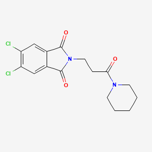 molecular formula C16H16Cl2N2O3 B4208001 5,6-Dichloro-2-(3-oxo-3-piperidin-1-ylpropyl)isoindole-1,3-dione 
