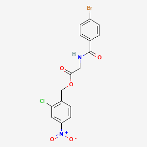 molecular formula C16H12BrClN2O5 B4208047 2-Chloro-4-nitrobenzyl 2-[(4-bromobenzoyl)amino]acetate 