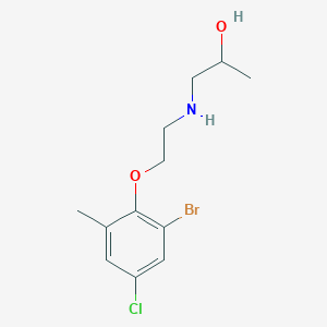 molecular formula C12H17BrClNO2 B4208072 1-{[2-(2-bromo-4-chloro-6-methylphenoxy)ethyl]amino}-2-propanol 