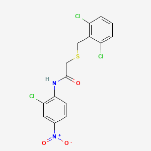 molecular formula C15H11Cl3N2O3S B4208082 N-(2-chloro-4-nitrophenyl)-2-[(2,6-dichlorobenzyl)thio]acetamide 