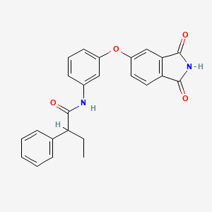 molecular formula C24H20N2O4 B4208085 N-{3-[(1,3-dioxo-2,3-dihydro-1H-isoindol-5-yl)oxy]phenyl}-2-phenylbutanamide 