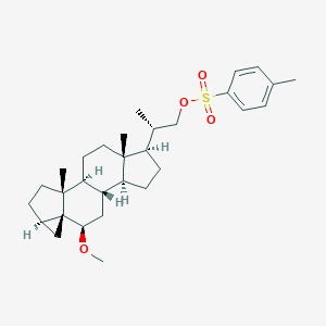 molecular formula C30H44O4S B042081 [(2S)-2-[(1S,2R,5R,7R,8R,10S,11S,14R,15S)-8-Methoxy-2,15-dimethyl-14-pentacyclo[8.7.0.02,7.05,7.011,15]heptadecanyl]propyl] 4-methylbenzenesulfonate CAS No. 51231-24-4