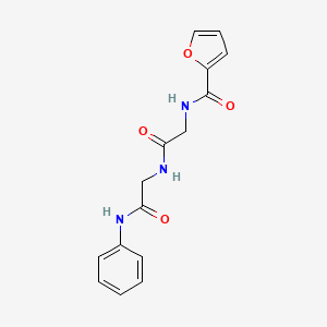 molecular formula C15H15N3O4 B4208143 N~2~-{2-[(2-Anilino-2-oxoethyl)amino]-2-oxoethyl}-2-furamide 