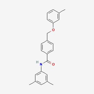 molecular formula C23H23NO2 B4208151 N~1~-(3,5-Dimethylphenyl)-4-[(3-methylphenoxy)methyl]benzamide 