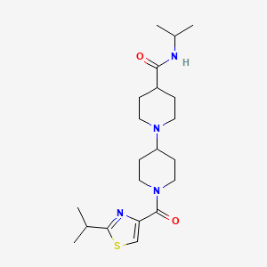 molecular formula C21H34N4O2S B4208194 N-isopropyl-1'-[(2-isopropyl-1,3-thiazol-4-yl)carbonyl]-1,4'-bipiperidine-4-carboxamide 
