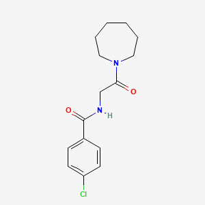 molecular formula C15H19ClN2O2 B4208245 N-[2-(1-azepanyl)-2-oxoethyl]-4-chlorobenzamide 