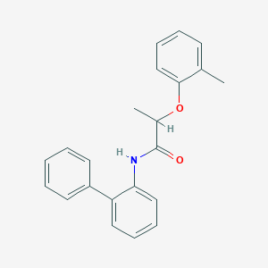 molecular formula C22H21NO2 B4208267 N-2-biphenylyl-2-(2-methylphenoxy)propanamide 
