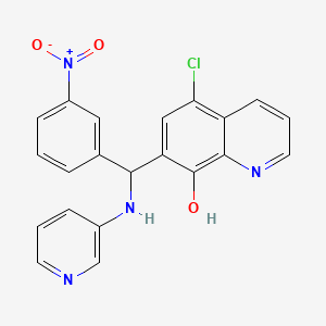 molecular formula C21H15ClN4O3 B4208326 5-Chloro-7-[(3-nitrophenyl)-(pyridin-3-ylamino)methyl]quinolin-8-ol 