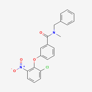 molecular formula C21H17ClN2O4 B4208391 N~1~-Benzyl-3-(2-chloro-6-nitrophenoxy)-N~1~-methylbenzamide 