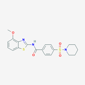 B420846 N-(4-methoxy-1,3-benzothiazol-2-yl)-4-(1-piperidinylsulfonyl)benzamide CAS No. 306289-81-6