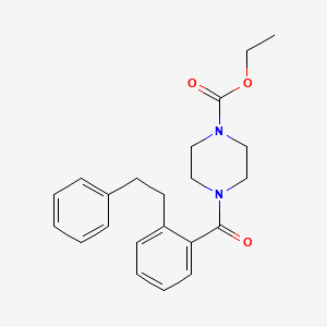 molecular formula C22H26N2O3 B4208465 ethyl 4-[2-(2-phenylethyl)benzoyl]-1-piperazinecarboxylate 