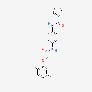 molecular formula C22H22N2O3S B4208527 N-(4-{[2-(2,4,5-trimethylphenoxy)acetyl]amino}phenyl)-2-thiophenecarboxamide 