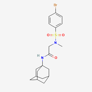molecular formula C19H25BrN2O3S B4208564 N-(1-adamantyl)-2-[(4-bromophenyl)sulfonyl-methylamino]acetamide 