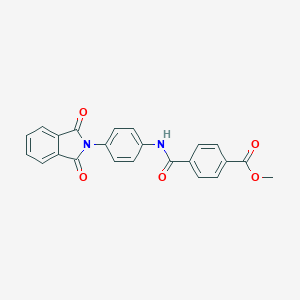 molecular formula C23H16N2O5 B420859 METHYL 4-{[4-(1,3-DIOXO-2,3-DIHYDRO-1H-ISOINDOL-2-YL)PHENYL]CARBAMOYL}BENZOATE 