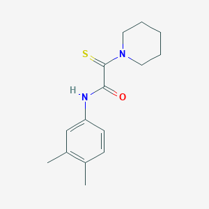 molecular formula C15H20N2OS B4208611 N-(3,4-dimethylphenyl)-2-(1-piperidinyl)-2-thioxoacetamide 