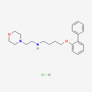 molecular formula C22H31ClN2O2 B4208612 N-(2-morpholin-4-ylethyl)-4-(2-phenylphenoxy)butan-1-amine;hydrochloride 