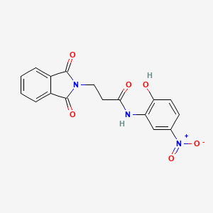 molecular formula C17H13N3O6 B4208685 3-(1,3-dioxo-1,3-dihydro-2H-isoindol-2-yl)-N-(2-hydroxy-5-nitrophenyl)propanamide 