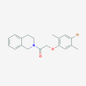 molecular formula C19H20BrNO2 B4208706 2-[(4-bromo-2,5-dimethylphenoxy)acetyl]-1,2,3,4-tetrahydroisoquinoline 