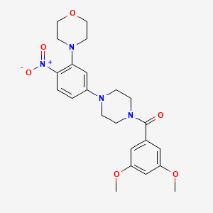 molecular formula C23H28N4O6 B4208801 4-{5-[4-(3,5-dimethoxybenzoyl)-1-piperazinyl]-2-nitrophenyl}morpholine 