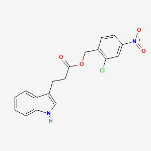molecular formula C18H15ClN2O4 B4208816 2-chloro-4-nitrobenzyl 3-(1H-indol-3-yl)propanoate 